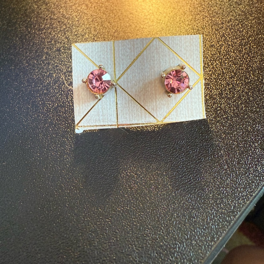 Elegant Pink Stud Earrings